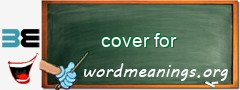 WordMeaning blackboard for cover for